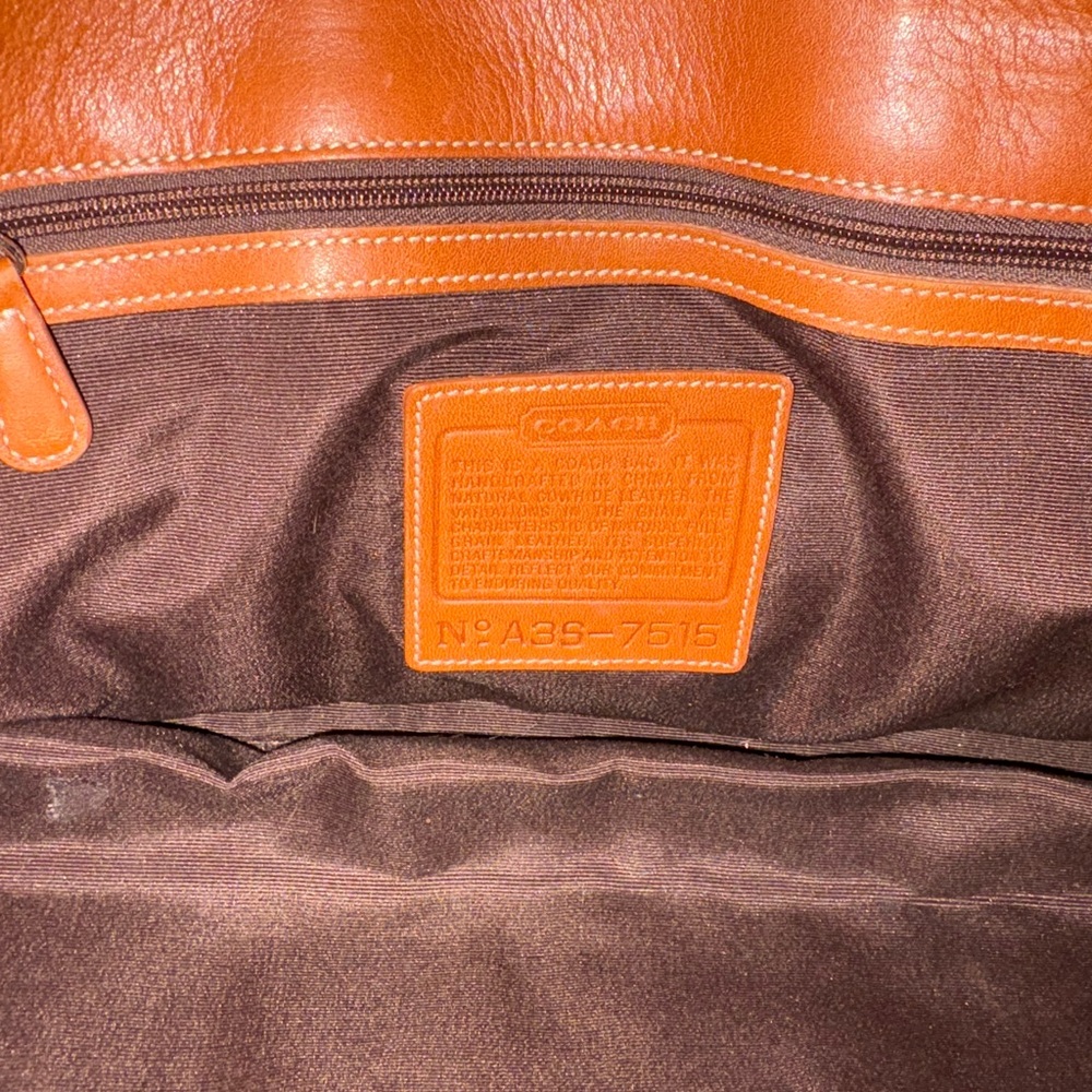 Coach Tan Leather Men's Messenger Bag - Picture 4 of 8